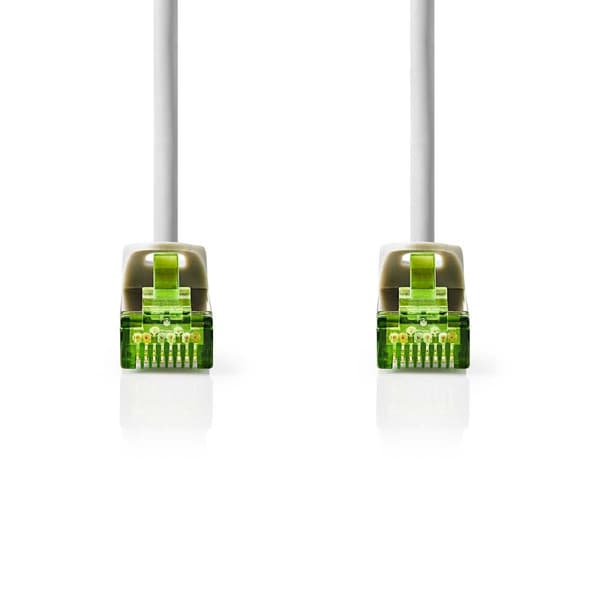 CAT7 netværkskabel | S/FTP | RJ45 Han | RJ45 Han | 2.00 m | Snagless | Runde | LSZH | Grå | Label