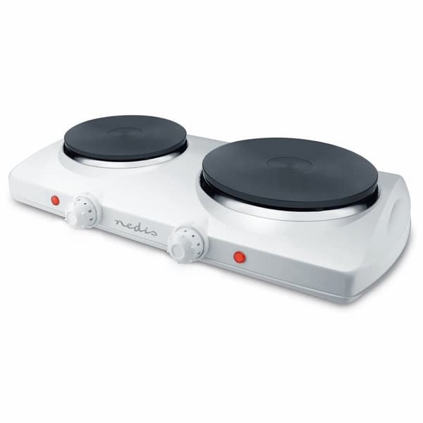 Elektrisk kokeplate | Kokesoner: 2 | 2300 W | Overopphetings vern | Hvit