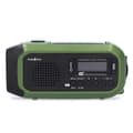 Miniatyrbilde 3 av 9: Nødradio | Bærbar design | DAB+ / FM | Batteri drevet / Hånd sveiv / Solar Powered / USB-Strøm | Vekkeklokke | Grøn / Sort