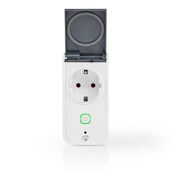 SmartLife Smart Plug | Wi-Fi | IP44 | Strömmätare | 3680 W | Jordad kontakt / Typ F (CEE 7/7) | -30 - 40 °C | Android™ / IOS | Grå / Vit | 1 st.