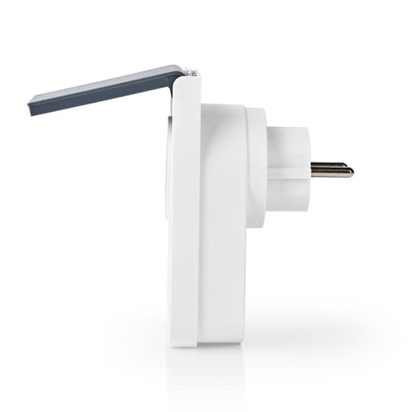SmartLife Smart Plug | Wi-Fi | IP44 | Strömmätare | 3680 W | Jordad kontakt / Typ F (CEE 7/7) | -30 - 40 °C | Android™ / IOS | Grå / Vit | 1 st.