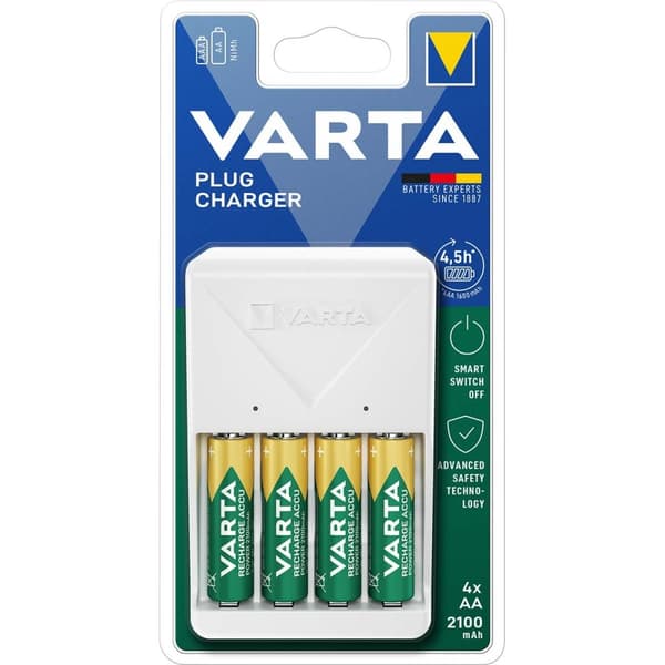 Plugglader 4x AA 2100 mAh