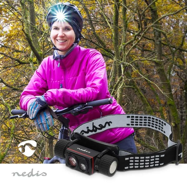LED otsalamppu | Paristokäyttöinen / USB Virta | 3.7 V DC | Paristot sisältyvät | Ladattava | Nimellisvaloteho: 1000 lm | Valoalue: 180 m