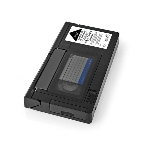 VHS Converter | Konvertering: VHS-C til VHS | Plug and play | Sort