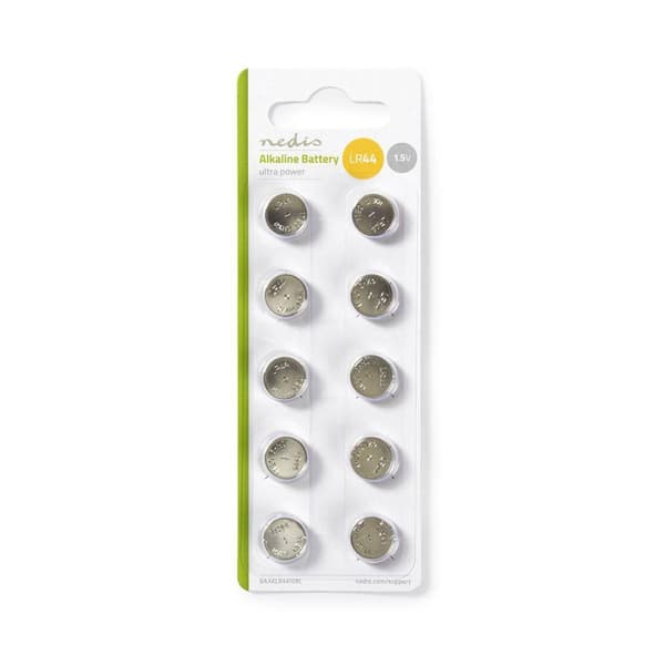 Alkaline batteri LR44 | 1.5 V DC | 10-blister | Sølv