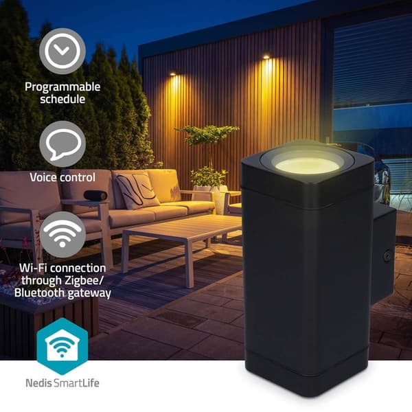 Smartlife utendørs lys | 760 lm | Bluetooth® | 8.5 W | Varm til avkjølt hvitt | 2700 - 6500 K | ABS | Android™ / IOS
