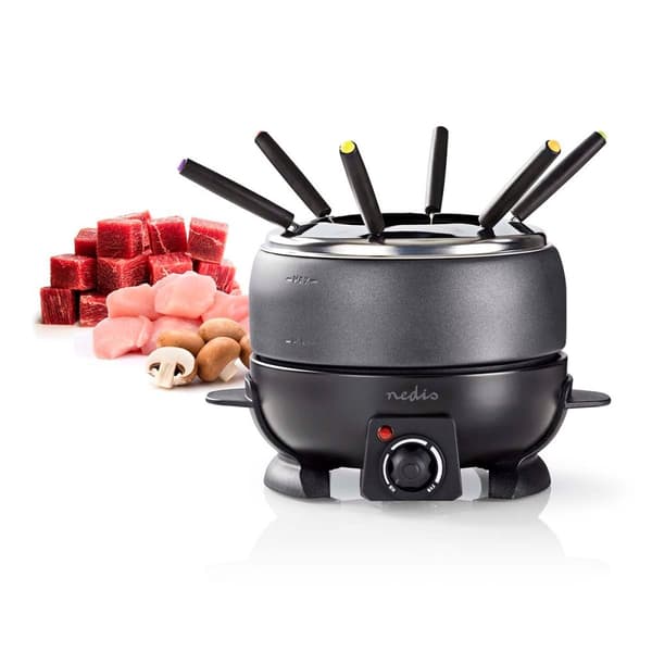 Fondue Set | 6 Personer | 2.3 l | Justerbar temperaturkontrol | 800 W | Cool berøringshåndtag | Skridsikker bund | Overophedningsbeskyttelse