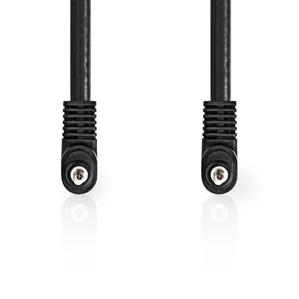 AV-kabel | 3.5 mm Hanstik | 3.5 mm Hanstik | Nikkelplateret | 2.00 m | Runde | PVC | Sort