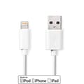 Miniatyrbild 1 av 4: Lightning Kabel | USB 2.0 | Apple Lightning, 8-stifts | USB-A Hane | 480 Mbps | Nickelplaterad | 3.00 m | Rund | PVC | Vit | Label