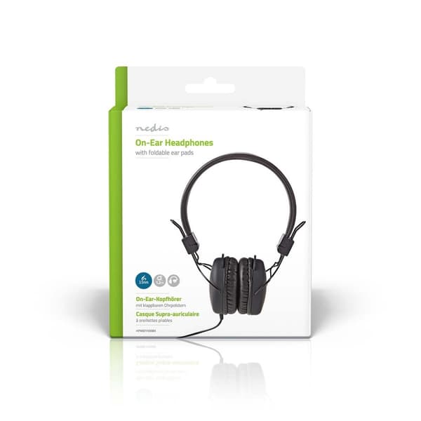 On-Ear Langalliset Kuulokkeet | 3.5 mm | Kaapelin pituus: 1.20 m | Musta