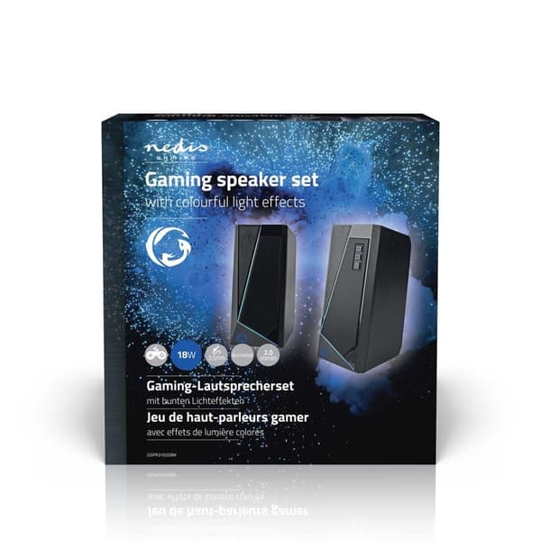 Gaming Højttaler | Højttalerkanaler: 2.0 | USB Drevet | 3.5 mm Hanstik | 18 W | LED | Volumenkontrol
