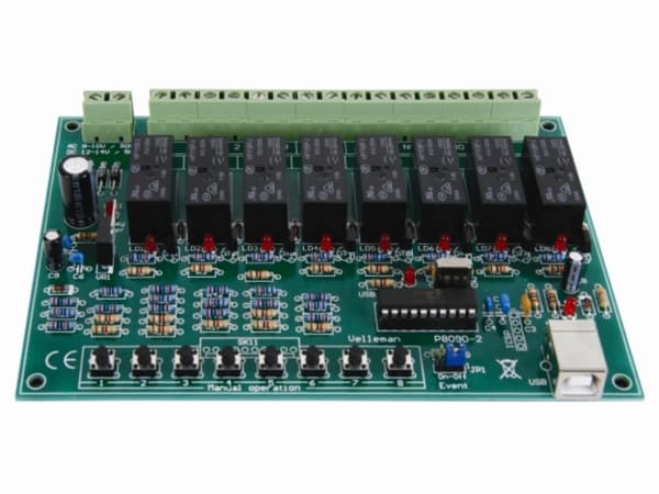 8-kanals usb relækort