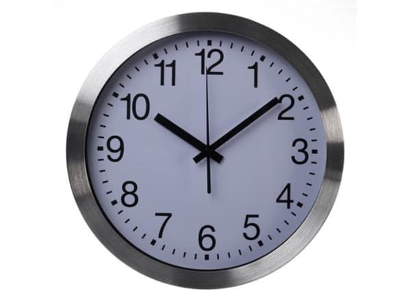 Veggklokke i aluminium - Ø 30 Cm