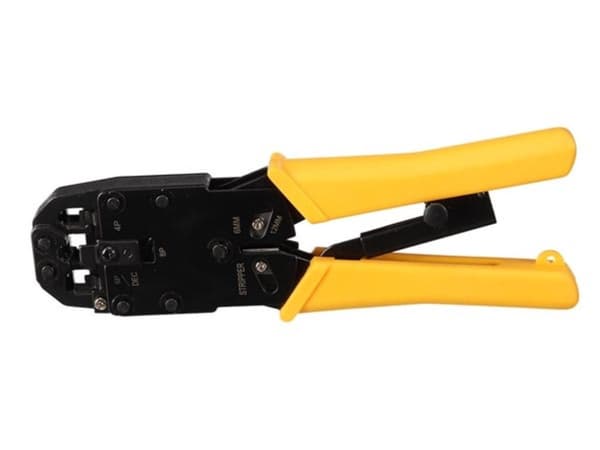 Professionelt krympeværktøj til modulære konnektorer Rj10 - Rj11 - Rj12 - Rj45