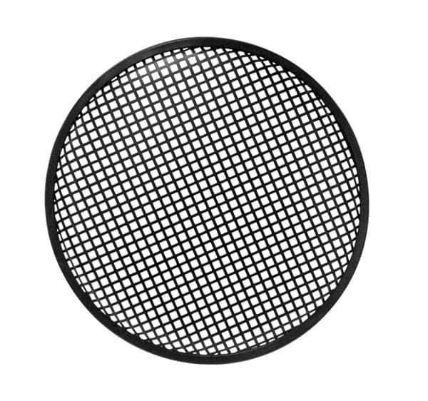 15" høyttalergitter i svart metall