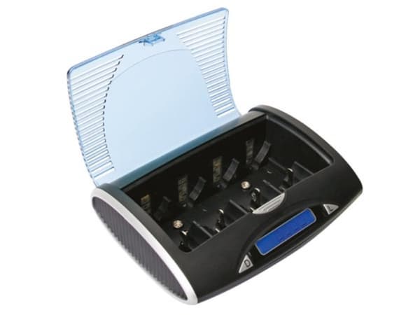 Rask Universal Nimh batterilader/utlader med LCD- og usb-utgang