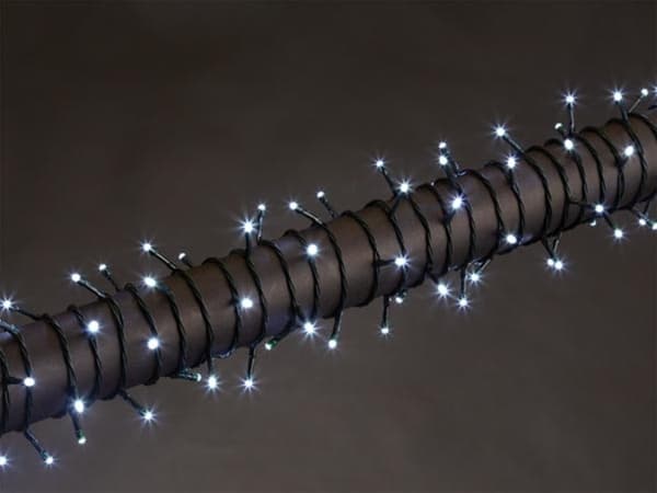 Luna Led - 12 M - 160 valkoiset lamput - Vihreä johto - Modulaattori - 24 V