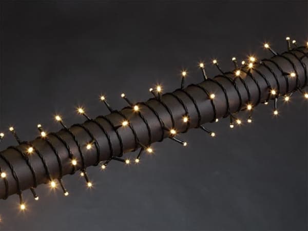 Luna Led - 12 M - 160 hvite lamper - Grønn ledning - Modulator - 24 V