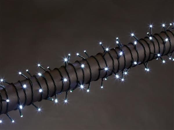 Stella Led - 8 M - 120 hvide lamper - Grøn ledning - 24 V