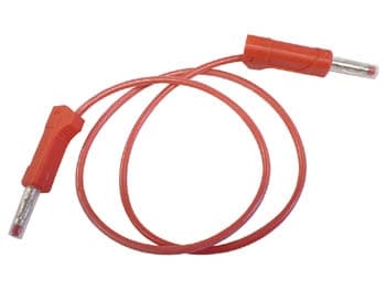 Kabel Med Bananstik / Rød 50 Cm