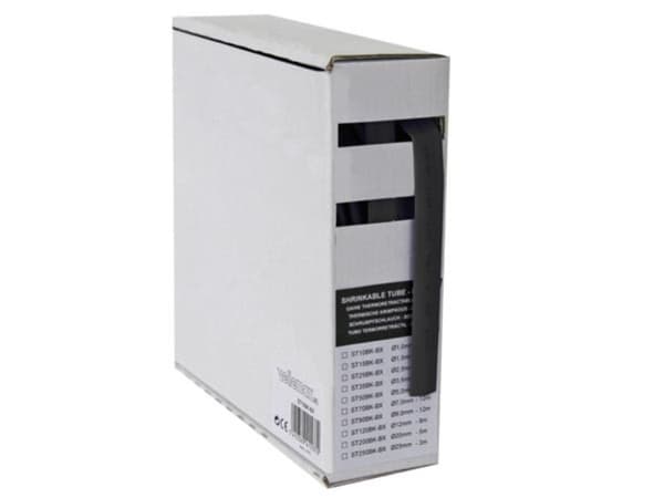 Krymprör 2:1 - 2,5Mm - Svart - 15M - Box