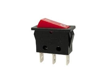 Strømvippebryter 10A-250V Spst On-Off - Med Rødt Neonlys