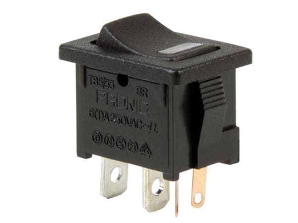 Power Vippströmbrytare 5A-250V Spst On-Off - Med Röd LED