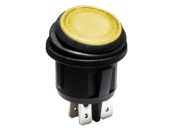Oransje LED opplyst vippebryter 2P Dpst / On-Off 12 V