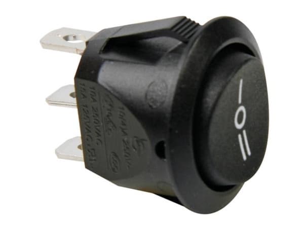 Sort vippeknap 1P Spdt On-Off-On