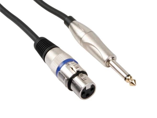 XLR-kaapeli - XLR-naaras jakkiin 6,35 mm - mono - 3 M