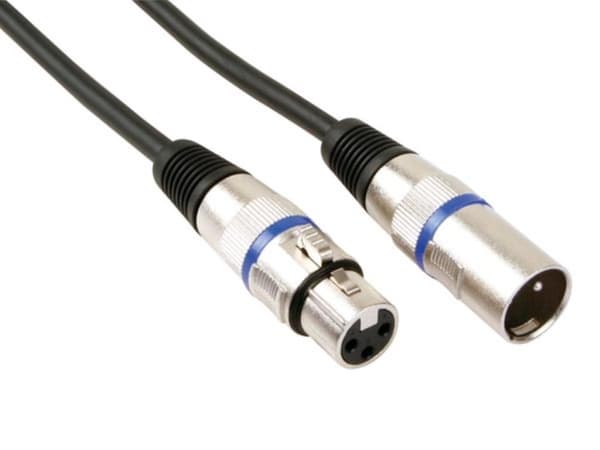 Xlr Kabel - Xlr Hanne Til Xlr Hunne - 1 M - Svart