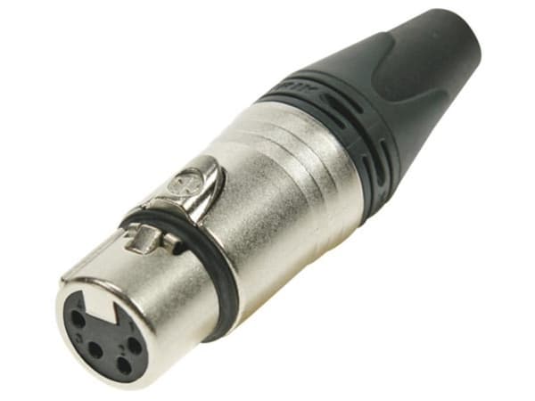 Neutrik - Xlr kabelstik, 4-benet hun, forsølvet, nikkel