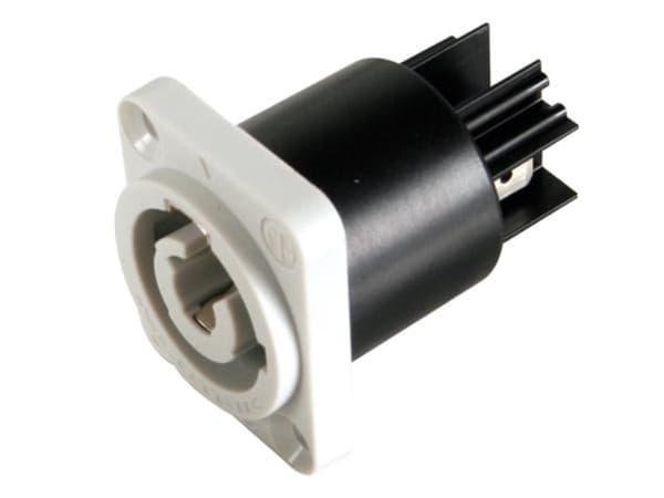 Neutrik - Powercon, 3-pin montering, Grå, Energised / Power Output