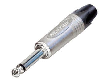 Neutrik - jackstik, 2-pin han, 6,3 mm, nikkel
