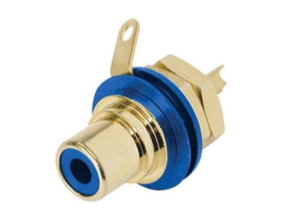 Rean - Phono Receptacle (Rca) - Gullbelagte kontakter - Blå