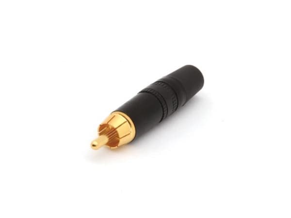 Rean - Phono Plug (Rca) - Gullbelagte kontakter - Svart fargemerkingsring
