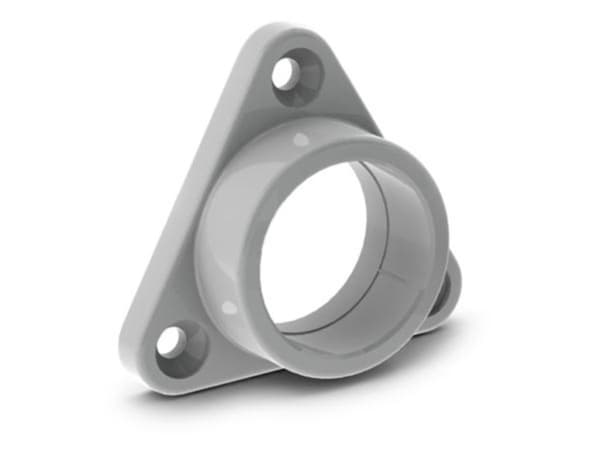 Skapmontering Monteringsbrakett For Alu-Round Led Profile, Anti-Brake Materiale - Grå