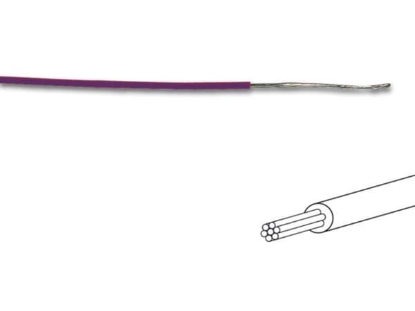 Tilslutningsledning - Ø 1,4 Mm - 0,2 Mm² - Multicore - Violet