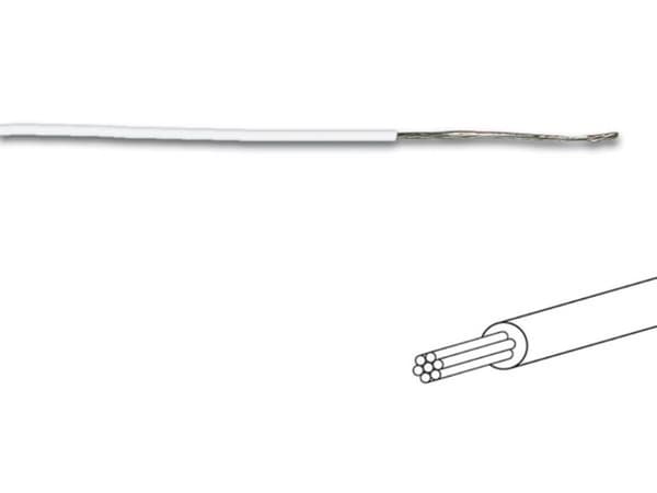 Tilkoblingsledning - Ø 1,4 Mm - 0,2 Mm² - Multicore - Hvit