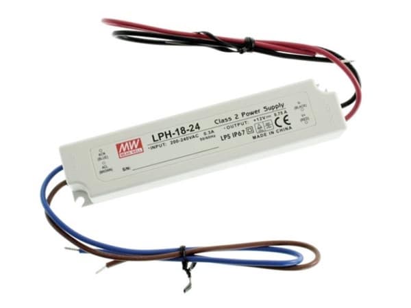 Bytte strømforsyning - Enkel utgang - 18 W - 24 V