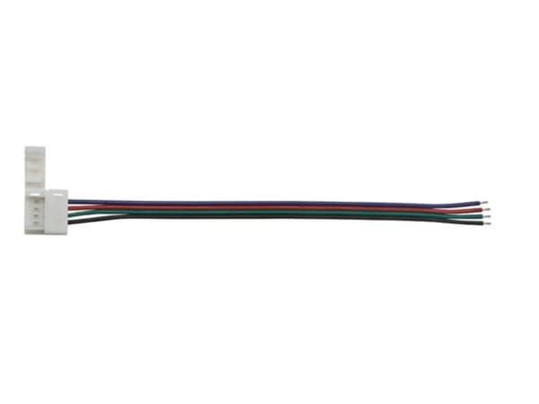 Kabel Med 1 Push Connector Til Fleksibel Led Strip - 10 Mm Rgb farve
