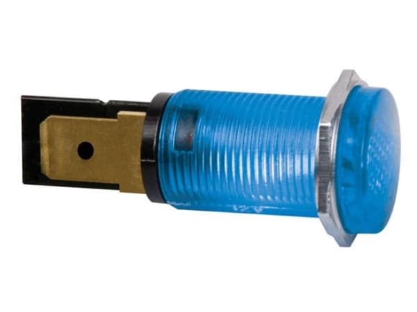 Rund 14Mm Panel Kontrolllampe 12V Blå