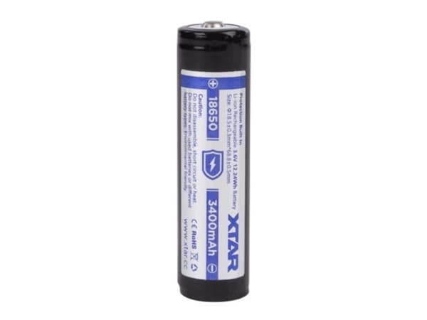 Xtar Lithium-Ion 3,6 V - 3500 Mah - 18650 - Genopladelig rund celle