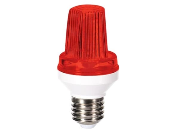 Mini Led Strobe Lampa - E27 Sockel - 3 W - Röd