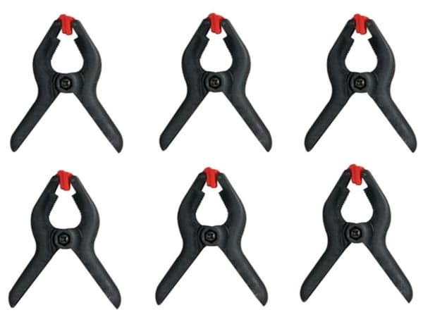 Nylonfjederklemmesæt - 2,5" - 6 stk