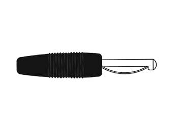 Parringsstik 4 mm med skrue / sort (Von 20)