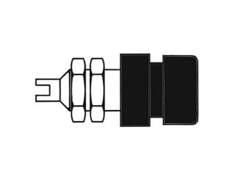 Isolerede 4 mm fatninger / sorte (Bil 20)