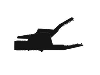 Isolerede krokodilleclips 4Mm 34A, kontaktbeskyttet / sort (Ak2B 2540)