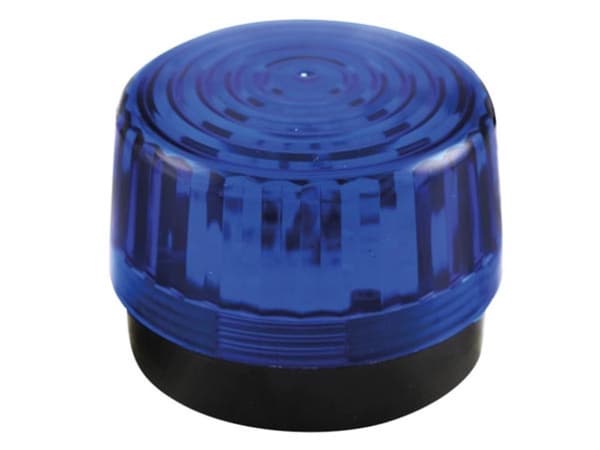 Led Blinklys - Blå - 12 Vdc - Ø 100 Mm
