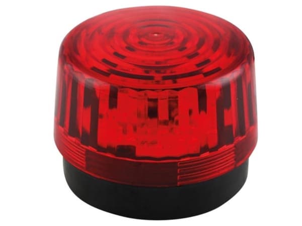 Led Blinklys - Rød - 12 Vdc - Ø 100 Mm